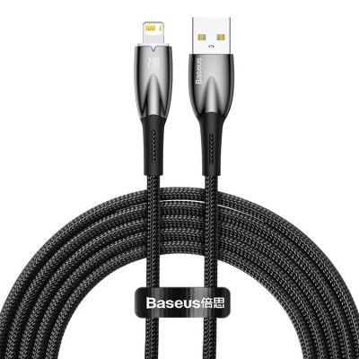 Baseus USB-A till Lightning kabel 2.4 A 2m - Svart