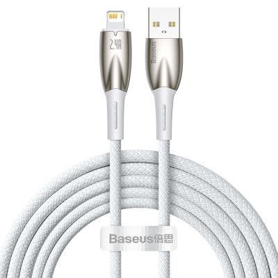 Baseus USB-A Till Lightning Kabel 2.4 A - Vit