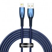Baseus USB-A Till lightning kabel 2M Glimmer Series - Blå