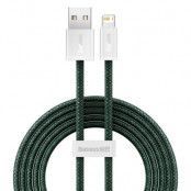 Baseus USB-A Till Lightning Kabel 2m - Grön