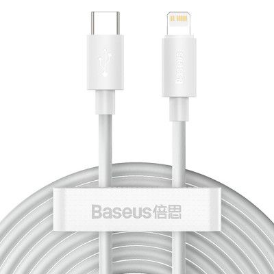 BASEUS USB-C till Lightning kabel 20W 1.5meter 2 st