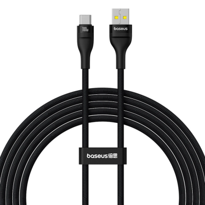 Baseus USB-C till USB-A kabel Flash 2 100W 2m- Svart