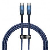 Baseus USB-C Till USB-C Kabel 100W 1m - Blå
