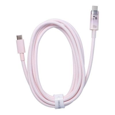 Baseus USB-C till USB-C kabel 2m 100W - Rosa