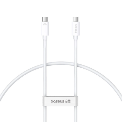 Baseus USB-C till USB-C kabel 240W PD 8K 60Hz 1m - Vit