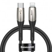 Baseus USB Kabel Type C PD/lightning 18W QC 3.0 1m Svart