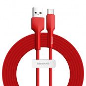 Baseus USB Type C Kabel 2 A 2 m 480 Mbps Röd