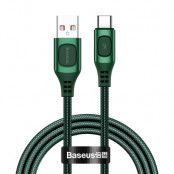 Baseus USB Type C Kabel snabb laddning 5 A 1 m Grön