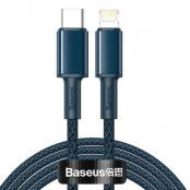 Baseus USB-C - lightning Kabel 20 W 2 m Blå