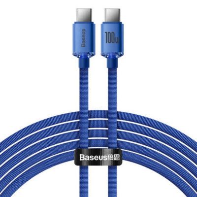 Baseus USB-C till USB-C Kablar 100W 2m - Blå