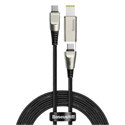Baseus USB-C Till USB-C Till Lenovo DC Kabel 2m - Svart