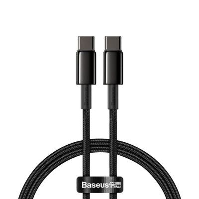 Baseus USB-C till USB-C kabel 100W 5 A 1m Svart