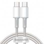 Baseus USB Type C - USB Type C Kabel 100 W 5 A 1 m Vit