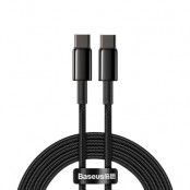 Baseus USB Type C - USB Type C Kabel 100 W 5 A 2 m Svart