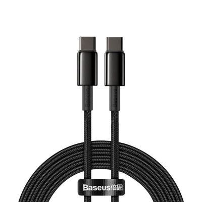 Baseus USB-C till USB-C kabel 100W 5 A 2m Svart