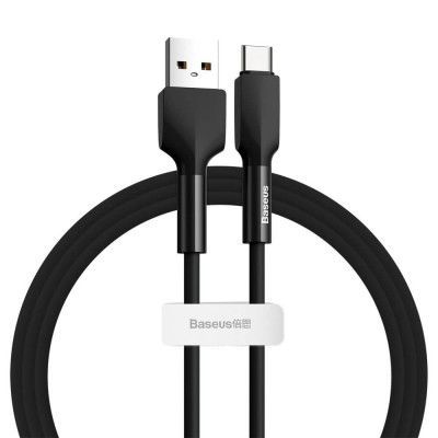 Baseus USB - USB Type C Kabel 3 A 1 m 480 Mbps Svart