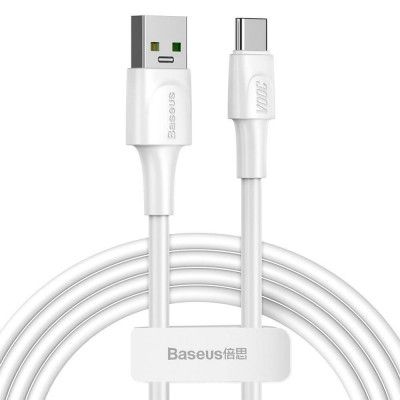 Baseus USB - USB Type C Kabel VOOC snabbladdning 3.0 5 A 2 m Vit