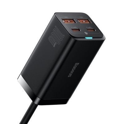 Baseus Väggladdare 2x USB-C/2x USB-A GaN3 100W - Svart