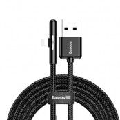 Baseus Vinklad Nylon Kabel USB Lightning 1.5A 2m - Svart