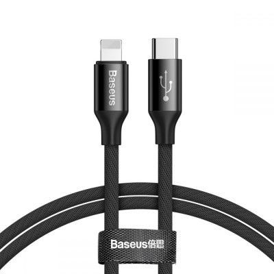 BASEUS Yiven Type-C Med Lightning Kabel 200 cm Svart
