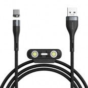 Baseus Zinc 3in1 USB-C , Micro USB , Lightning Kabel 1 m - Svart Grå