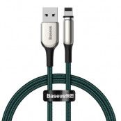 Baseus Zinc magnetisk USB Kabel - lightning 2A 1m Grön