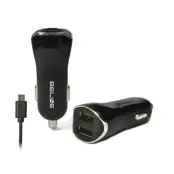 Beline Billaddare USB-A Till USB-A Med Micro-USB Kable - Svart