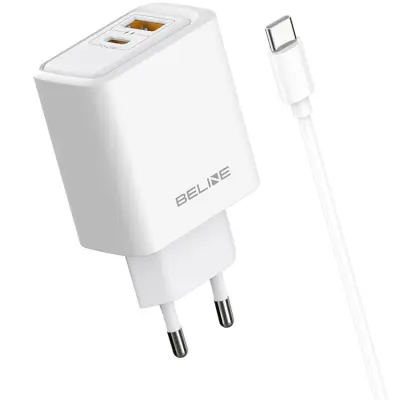 Beline Snabbladdare 45W USB-C Med Kabel - Vit