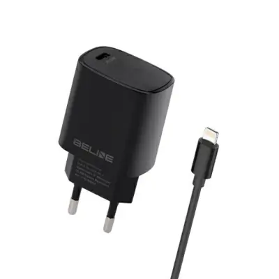 Beline Väggladdare Med USB-C Till Lightning Kabel - Svart