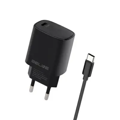 Beline Väggladdare Med USB-C Till USB-C Kabel - Svart