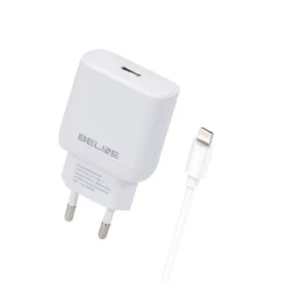 Beline Väggladdare USB-C Med USB-Lightning Kabel (30W) - Vit