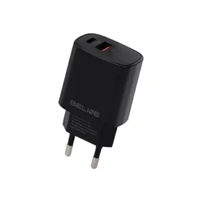 Beline Väggladdare USB-C Till USB-A (20W) - Svart