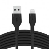 BELKIN Boost Silikon USB-A Till Lightning Kabel 3M - Svart