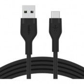 BELKIN Boost Silikon USB-A Till USB-C Kabel 1M - Svart