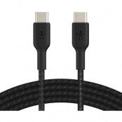 Belkin Boost USB-C Kabel Flätad 1M - Svart