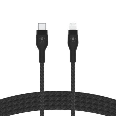 Belkin Flätad USB-C Till Lightning Kabel 2M - Svart
