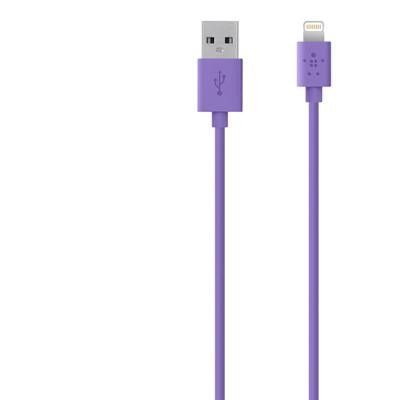 Belkin iPhone Lightning Synk/Ladd-kabel 1.2m - Lila