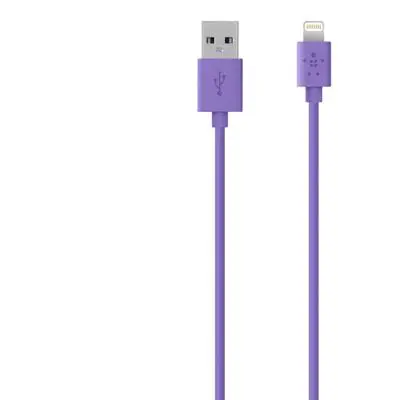 Belkin iPhone Lightning Synk/Ladd-kabel 1.2m - Lila