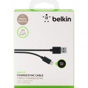 Belkin Micro-USB Synk/Ladd kabel 2M - Svart