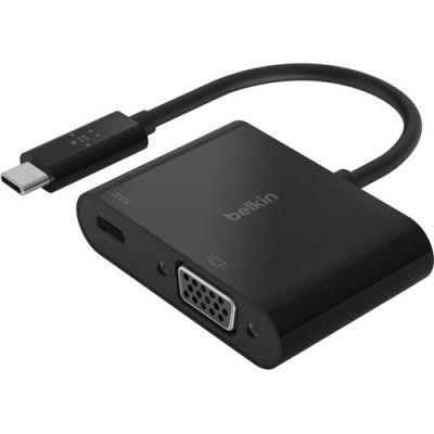 Belkin PD USB-C VGA-Adapter 60W - Svart