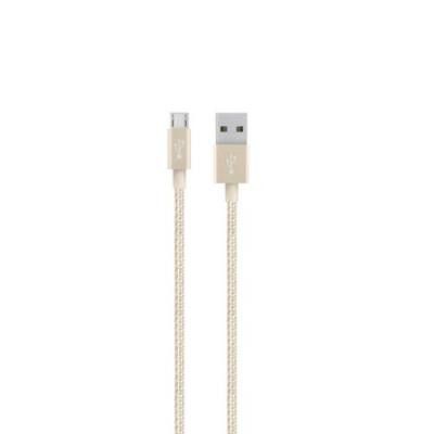 Belkin Premium Micro-Usb Charge/sync Cable 1.2m - Metallic Guld