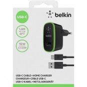 Belkin Väggladdare 2.1A med USB-C till USB-A kabel 1,8M - Svart