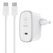 BELKIN WALL CHARGER 15W 3AMP WITH CABLE USB-C WHITE