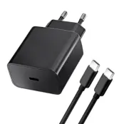 Blue Star 20W Väggladdare Type-C Med Type-C Kabel - Svart