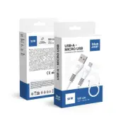 Blue Star USB-A - Micro USB 2A 12W Kabel 1m DC99M - Vit