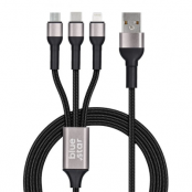 Blue Star USB-A Till Micro-USB/USB-C/Lightning Kabel 1.2m