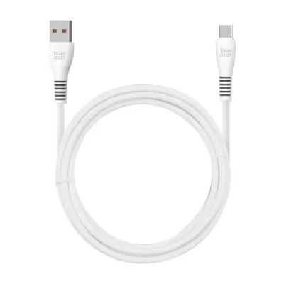 Blue Star USB-A - USB-C Kabel 1m 2A 12W DC99C - Vit
