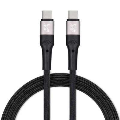 Blue Star USB-C till USB-C kabel 2m - Svart