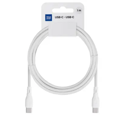 Blue Star USB-C - USB-C 3A 60W Kabel 1m ECO PJ73-13-3 - Vit