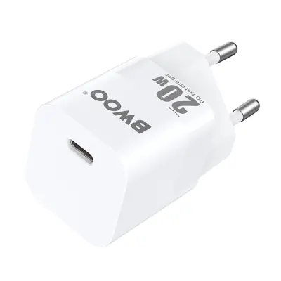 BWOO Mini Väggladdare 20W USB-C CDA155 - Vit